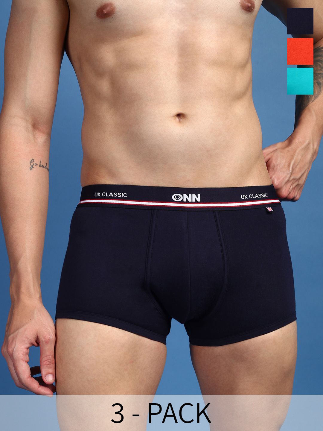 

ONN Pack Of 3 Assorted Trunks, Black