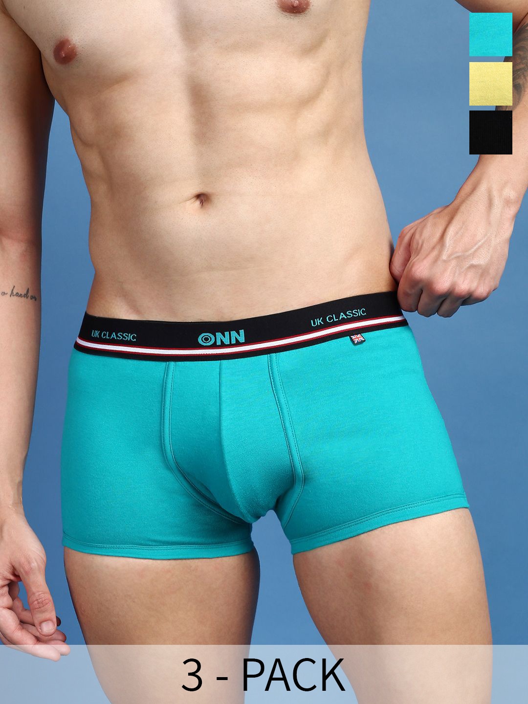 

ONN Pack Of 3 Assorted Trunks, Blue