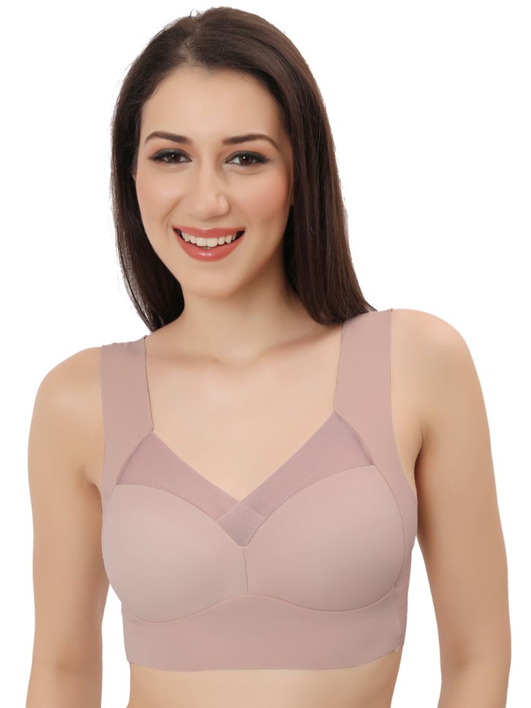 

Bella Voste Full Coverage Anti Odour High Support Workout Bra-All Day Comfort, Pink