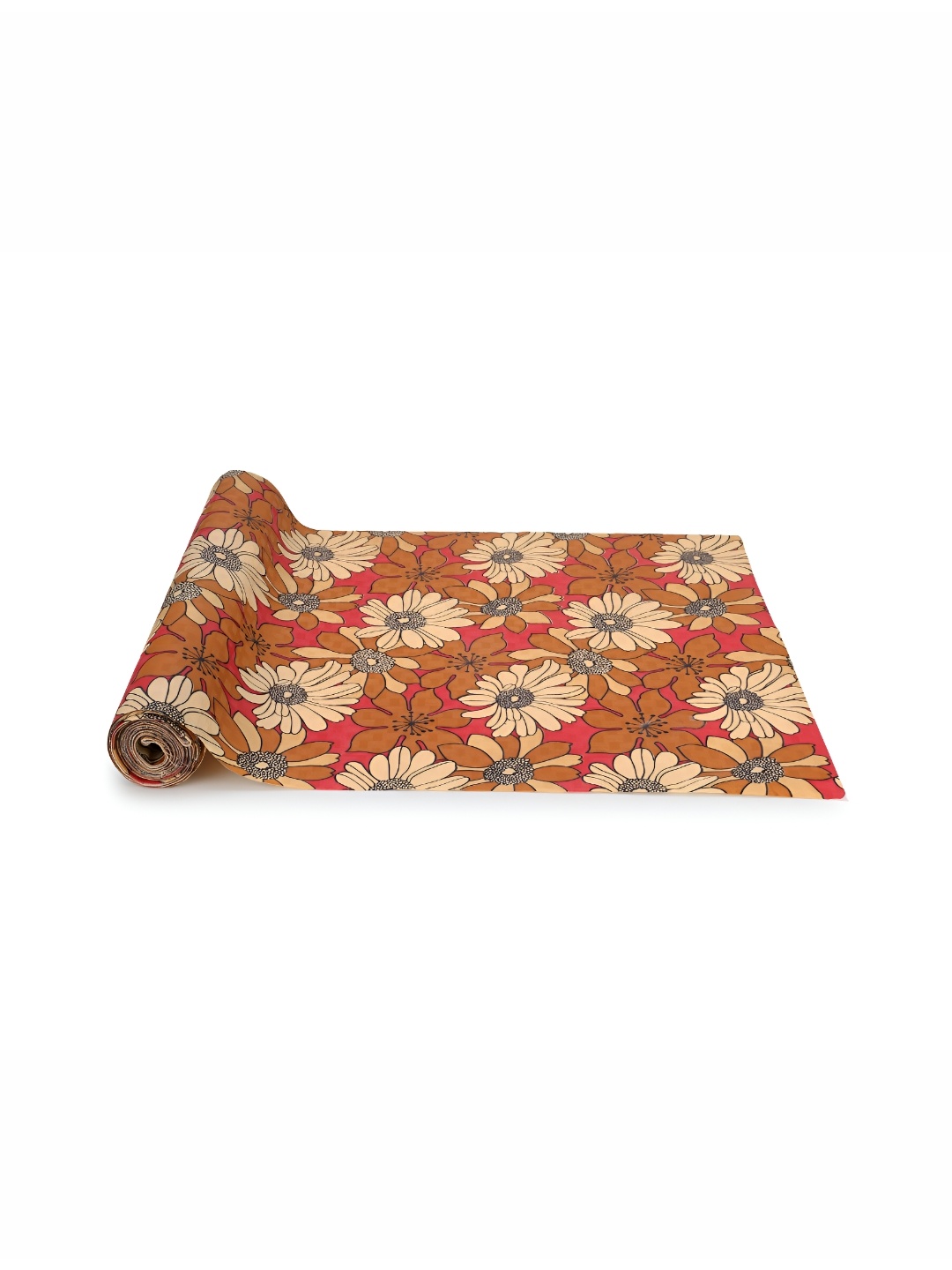 

Dakshya Industries Orange & Beige Floral Printed Water Resistant Shelf Liner Organiser