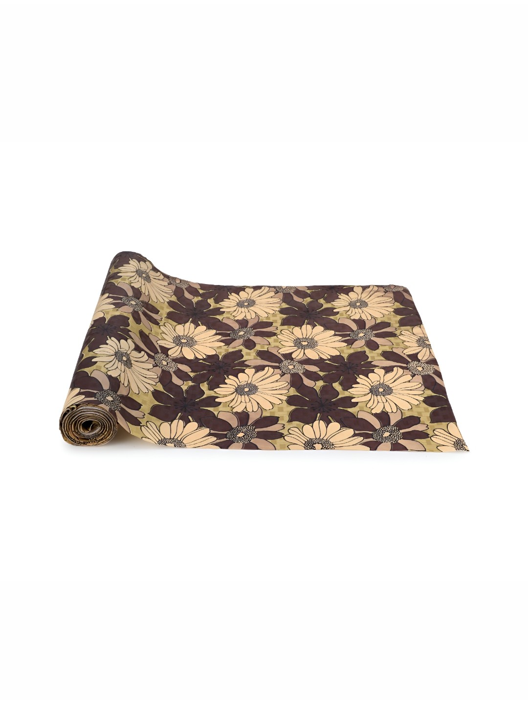 

Dakshya Industries Brown & Beige Floral Printed Water Resistant Shelf Liner Organiser