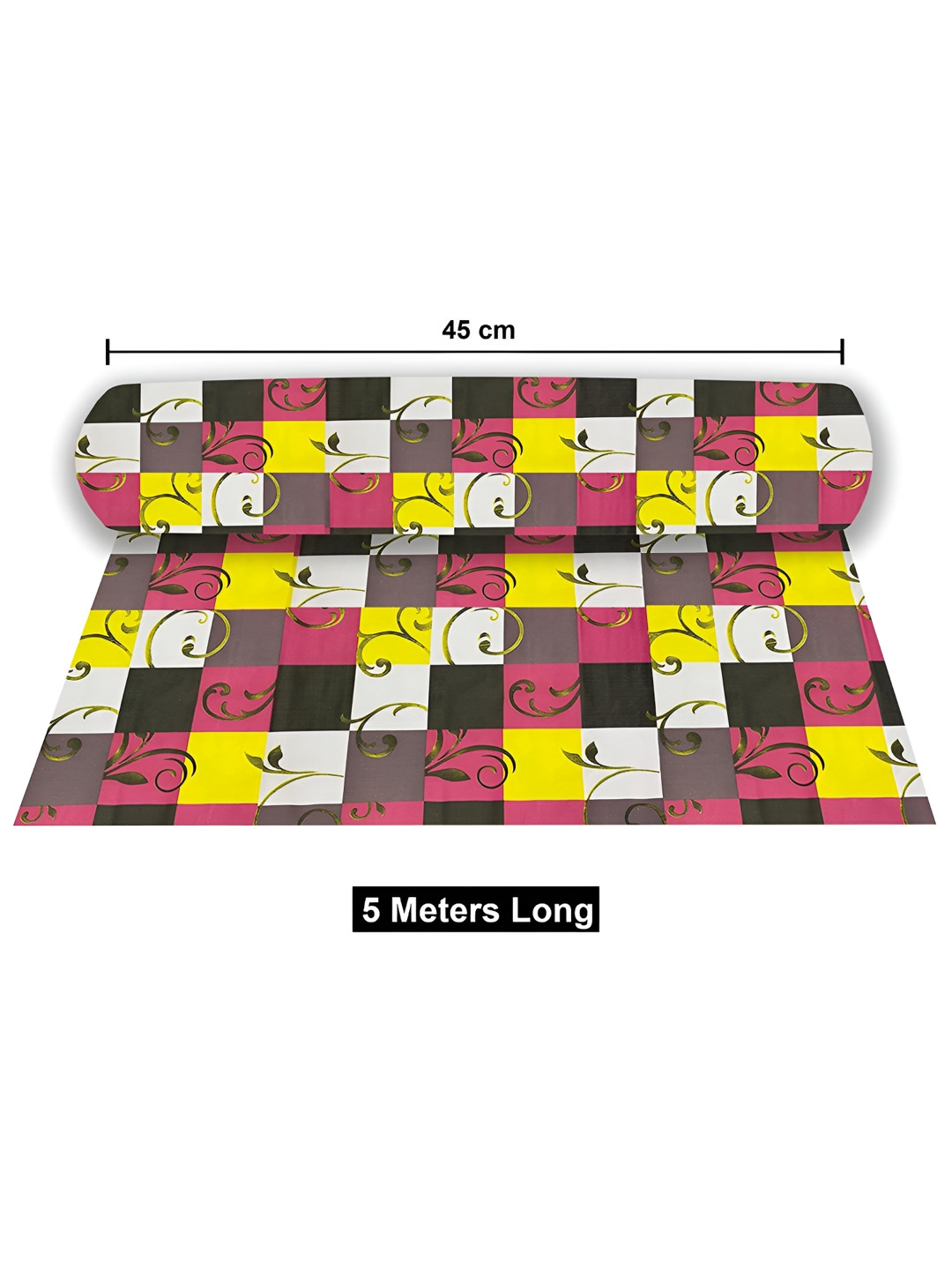 

Dakshya Industries Yellow & Black Printed Water Resistant Shelf Liner Organiser