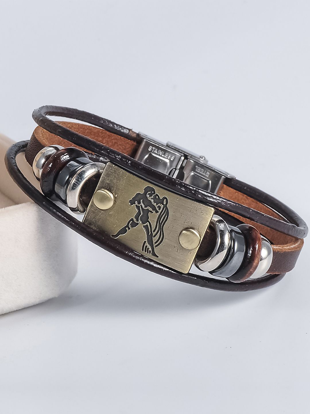 

Young & Forever Leather Wraparound Bracelet, Brown