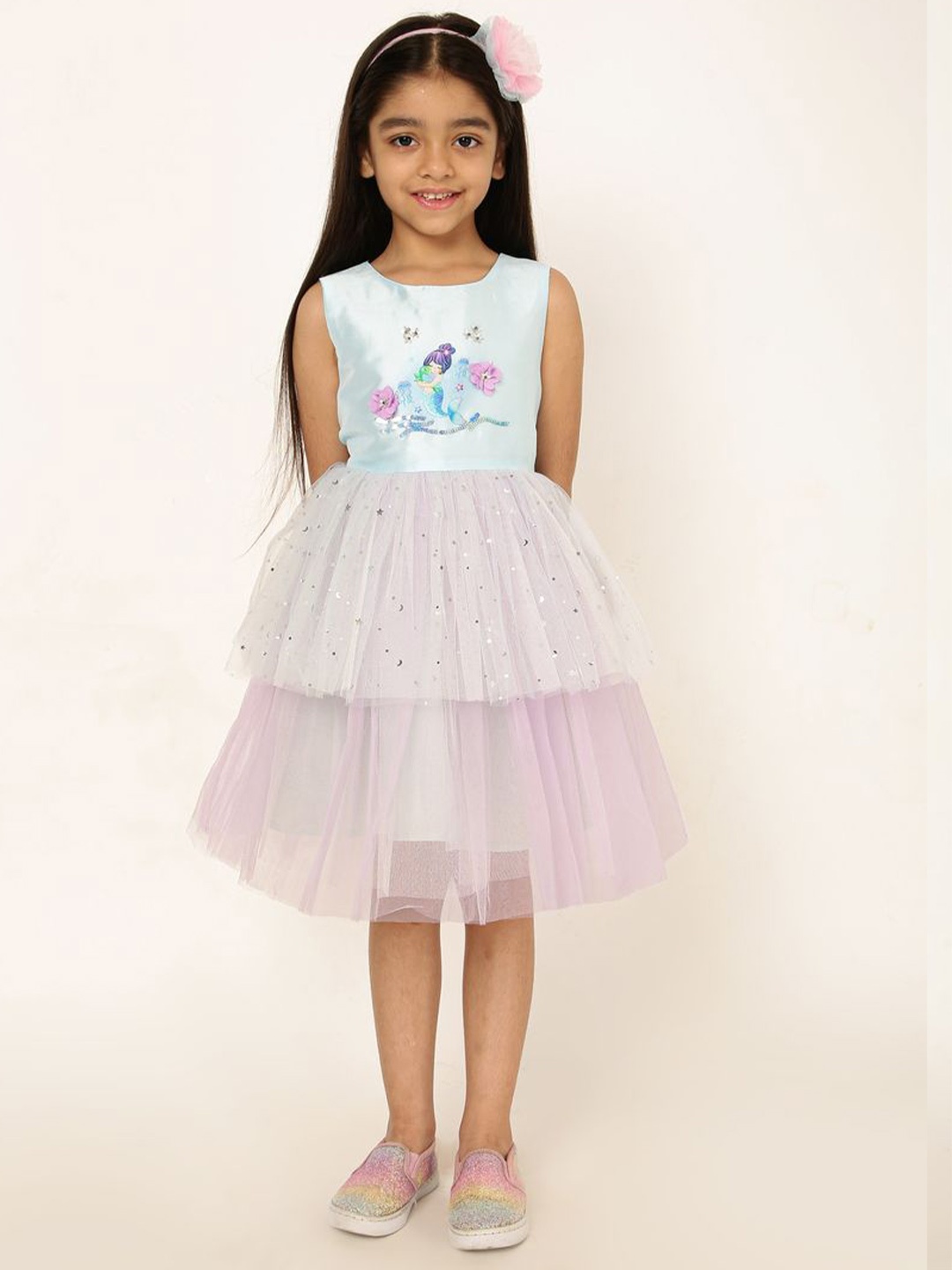 

A Little Fable Embellished Fit & Flare Dress, Blue