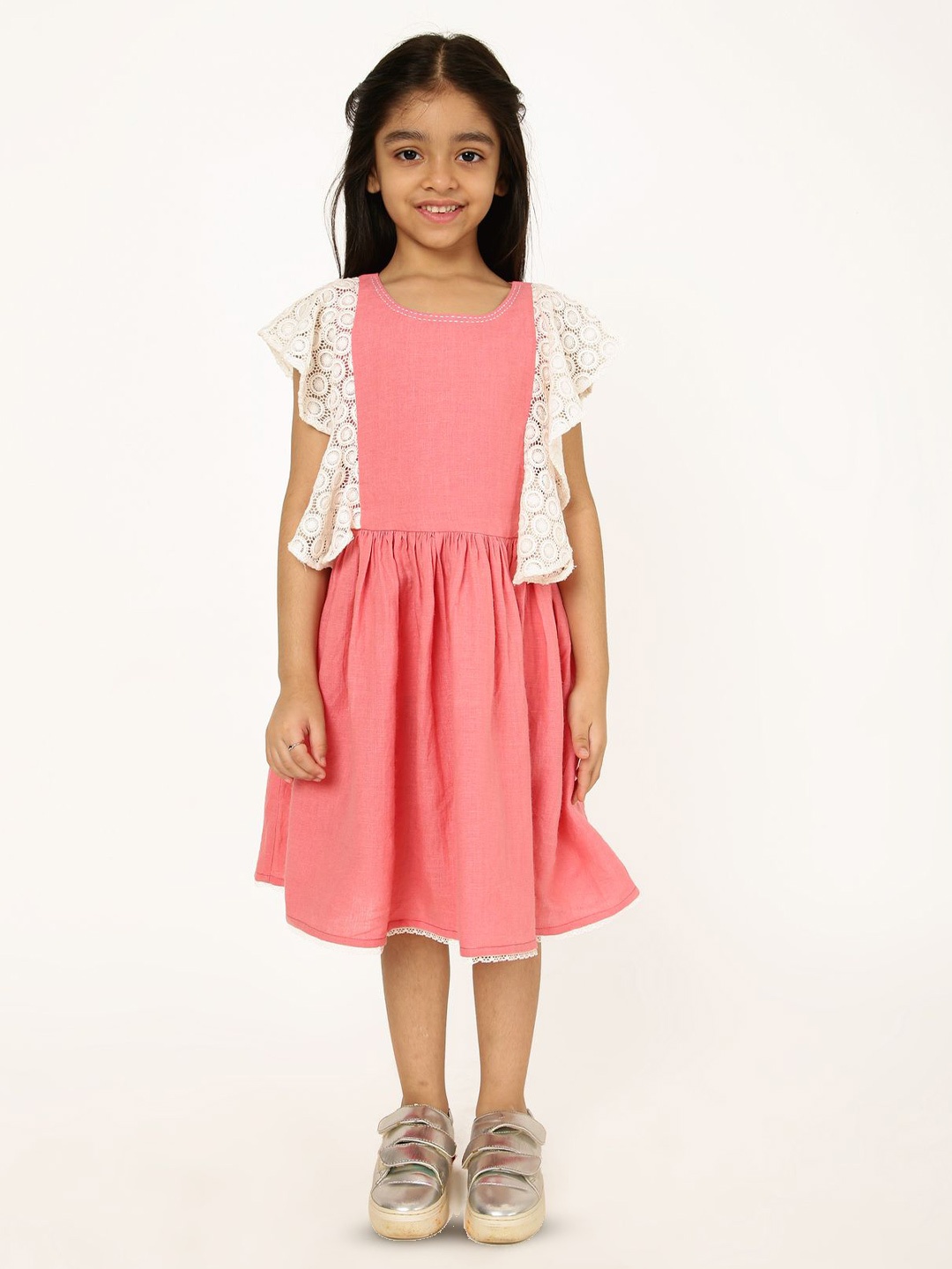 

A Little Fable Linen Fit & Flare Dress, Coral