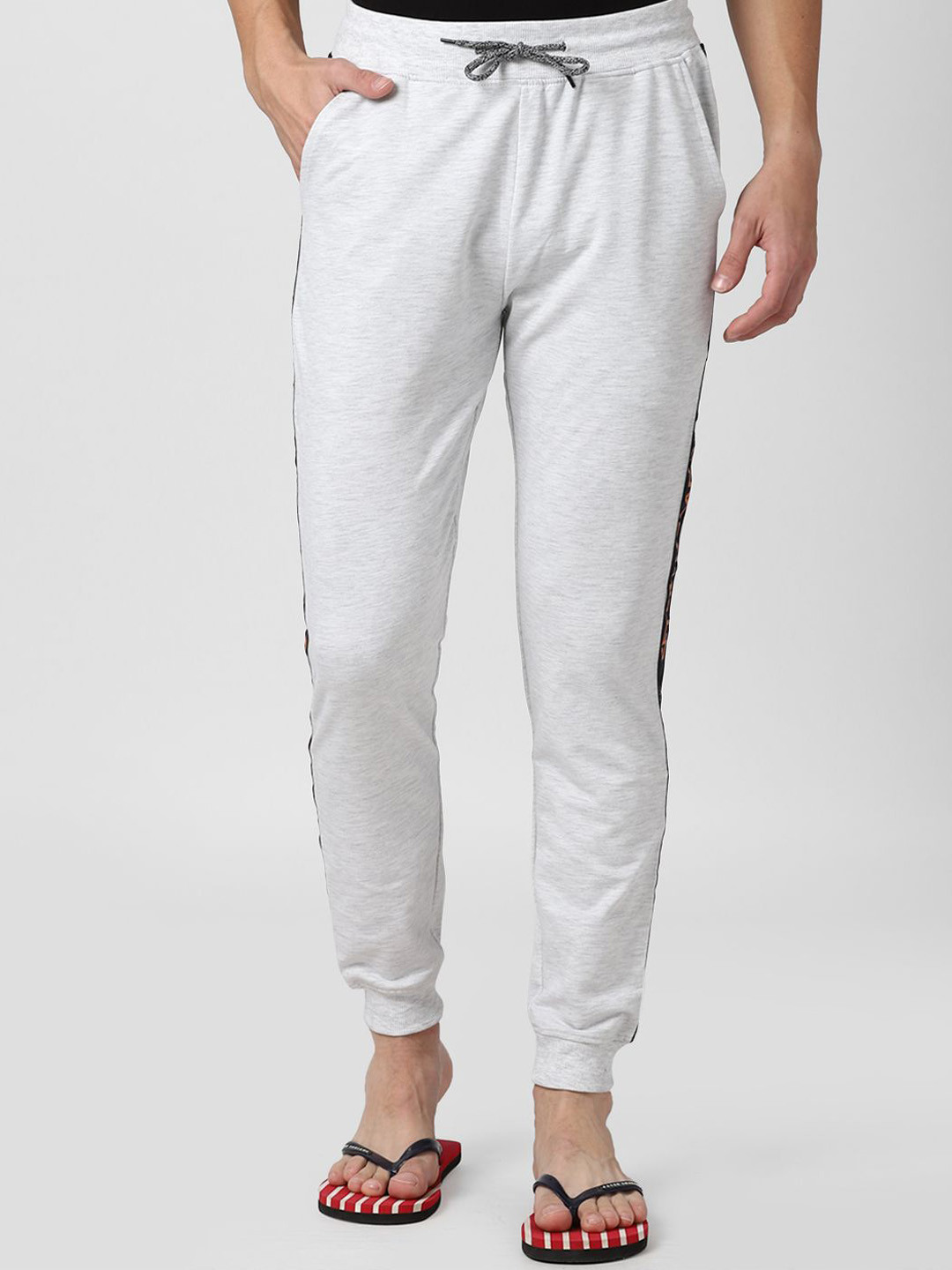

Peter England Men Mid Rise Track Pants, Grey