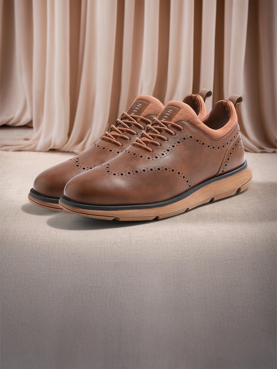 

NEEMANS Men Lace-Ups Brogues, Tan