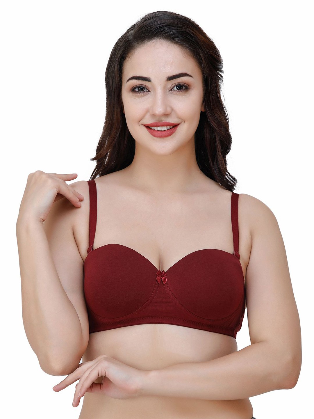 

College Girl Medium Coverage Lightly Padded T-shirt Bra With All Day Comfort, Maroon