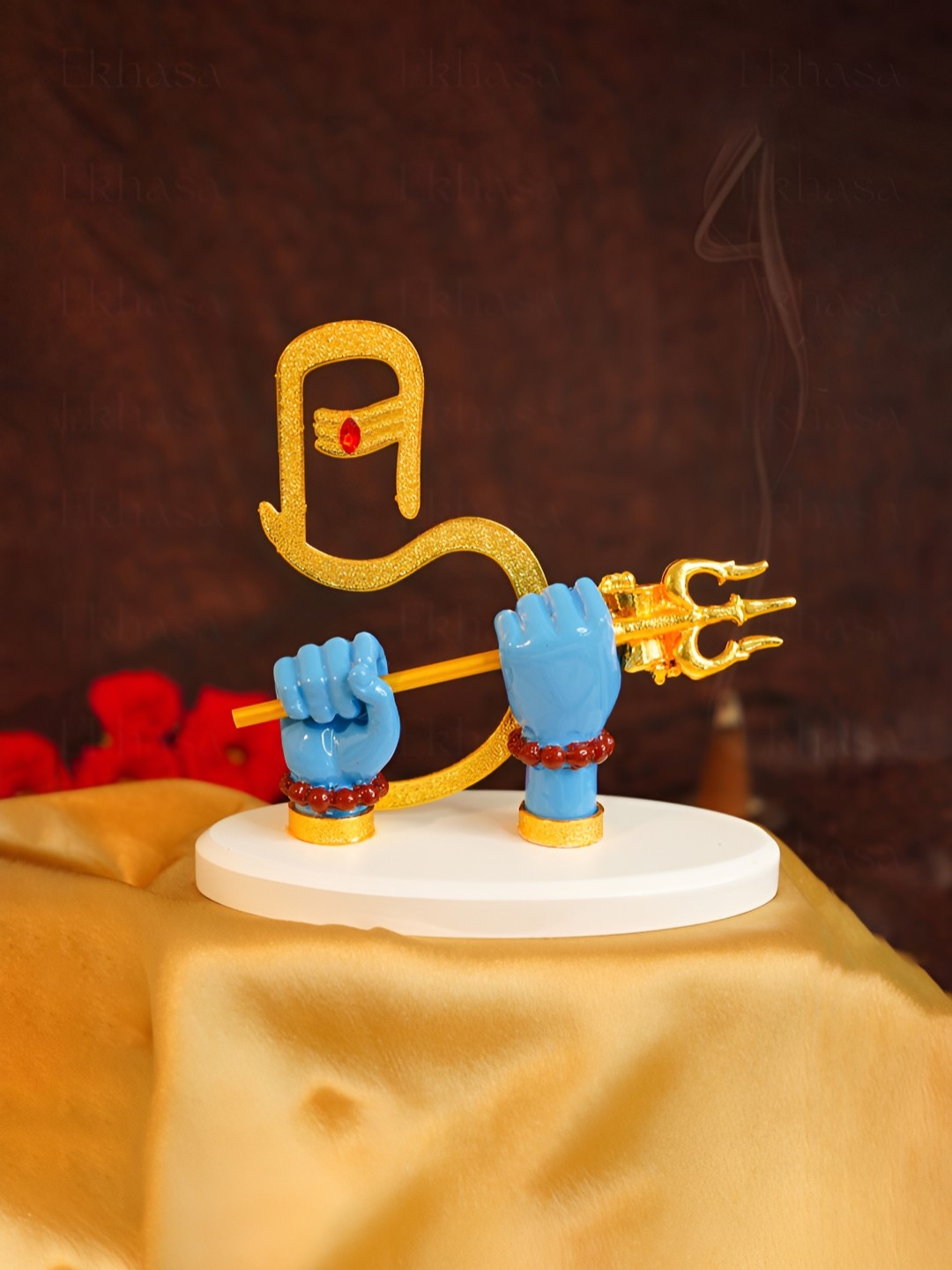 Ekhasa Blue Lord Shiva Hands With Trishul Idol Religious Idol Showpiece
