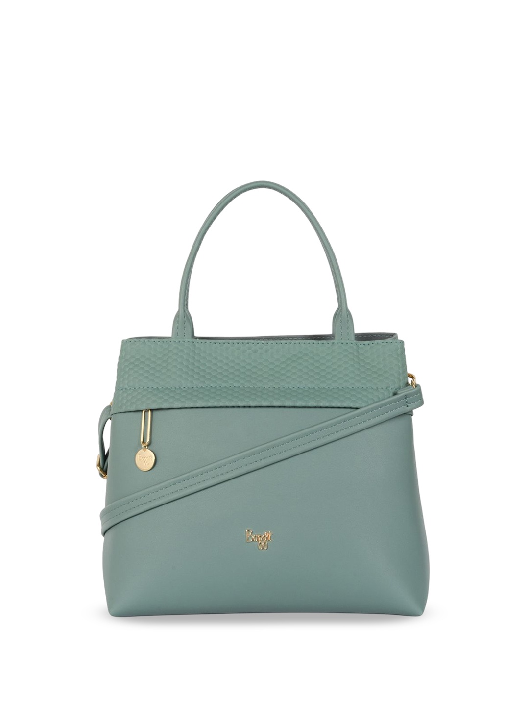 

Baggit PU Structured Shoulder Bag with Cut Work, Blue