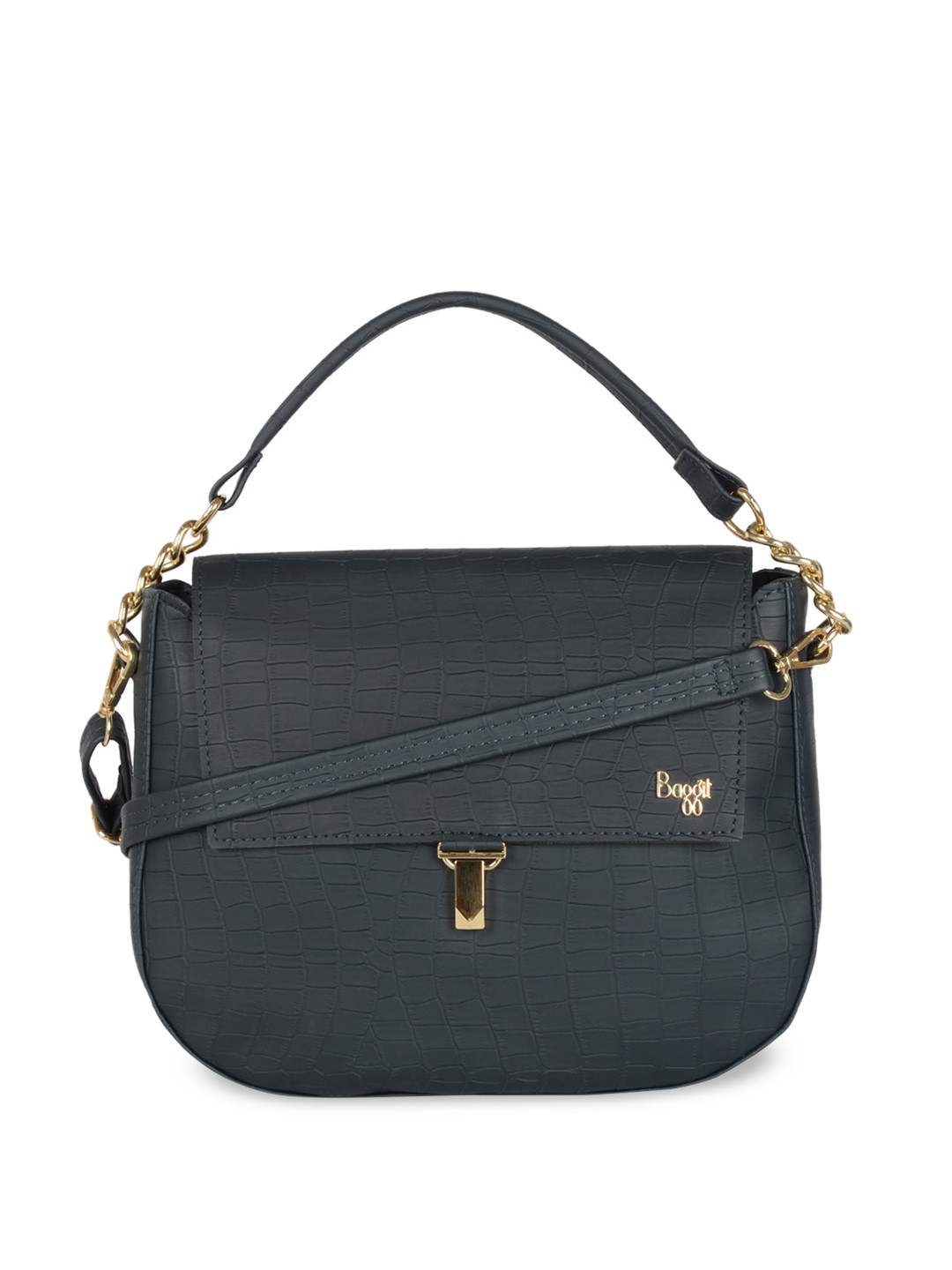

Baggit PU Structured Satchel, Blue