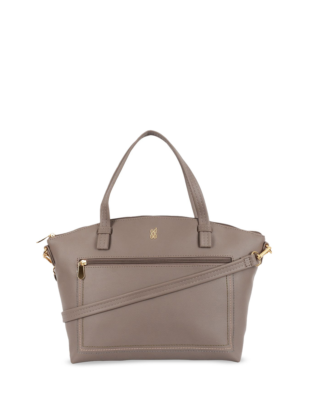 

Baggit Solid PU Structured Handheld Bag, Beige