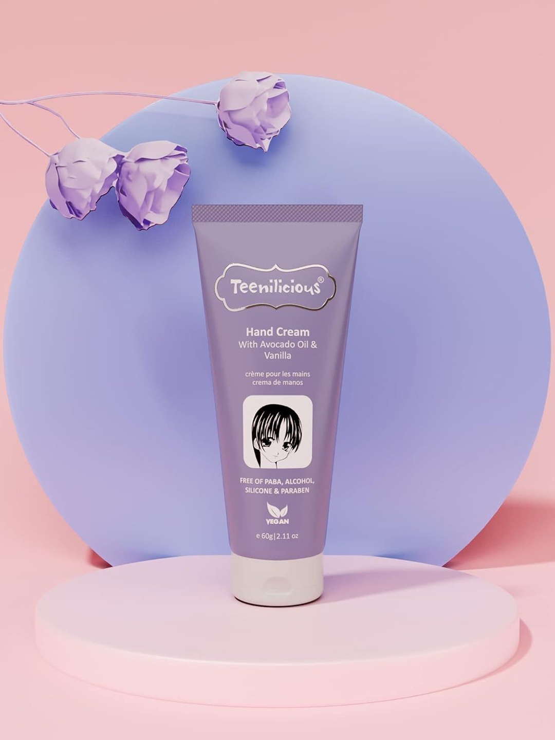 

Teenilicious Hand Cream With Avocado Oil & Vanilla For Dry Hands- 60gm, Blue