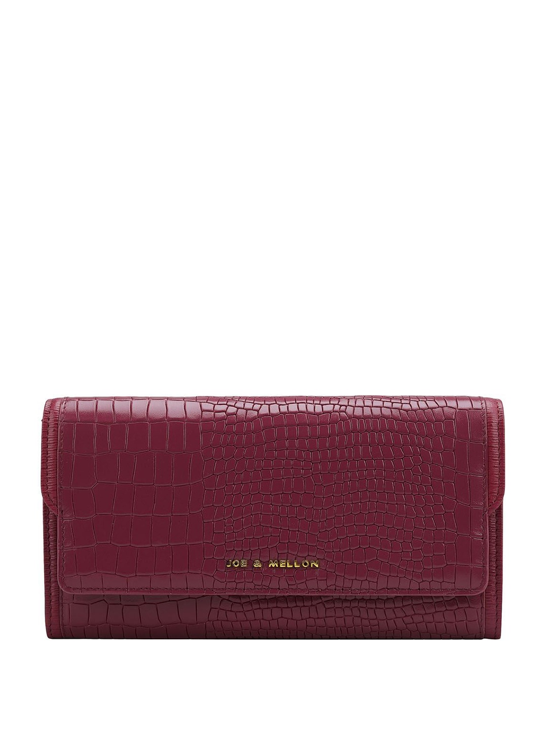 

Joe & Mellon Women Textured Leather Envelope Wallet, Purple