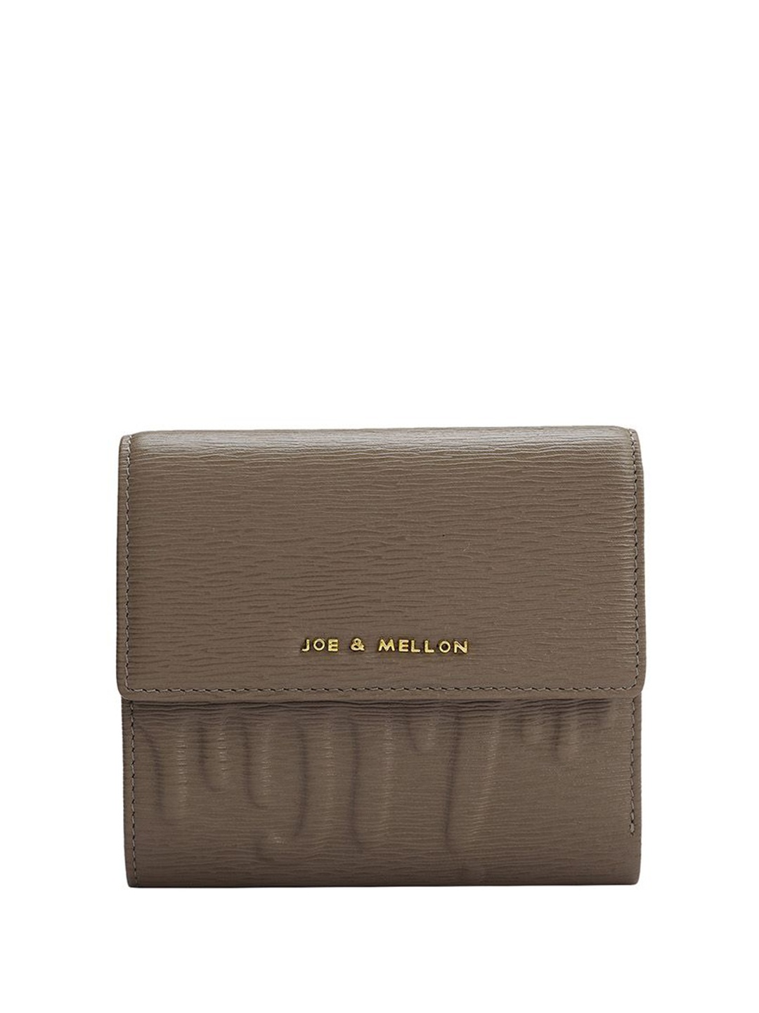 

Joe & Mellon Women Textured Leather Two Fold Wallet, Brown