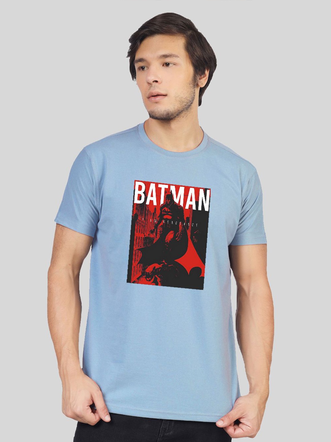 

Greylongg Men Graphic Printed Round Neck T-shirt, Blue