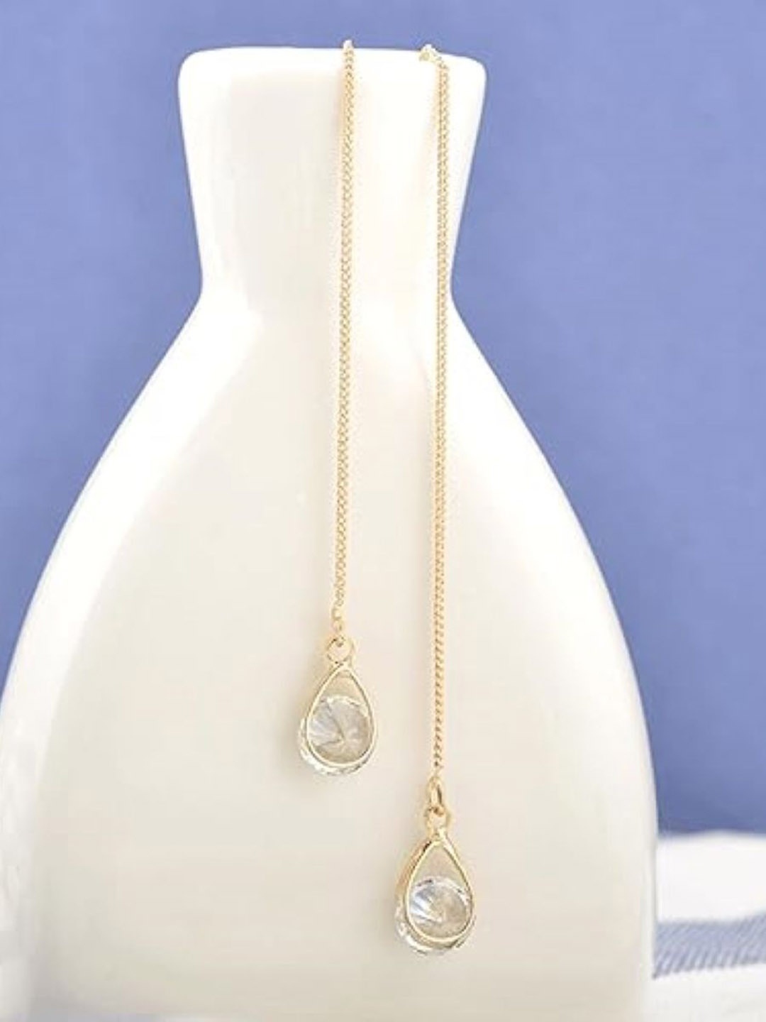 

EL REGALO Contemporary Drop Earrings, Gold