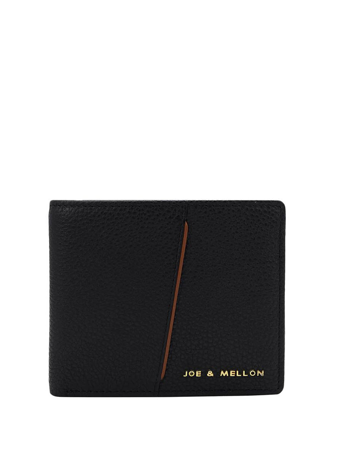 

Joe & Mellon Men Textured Leather Two Fold Wallet, Black