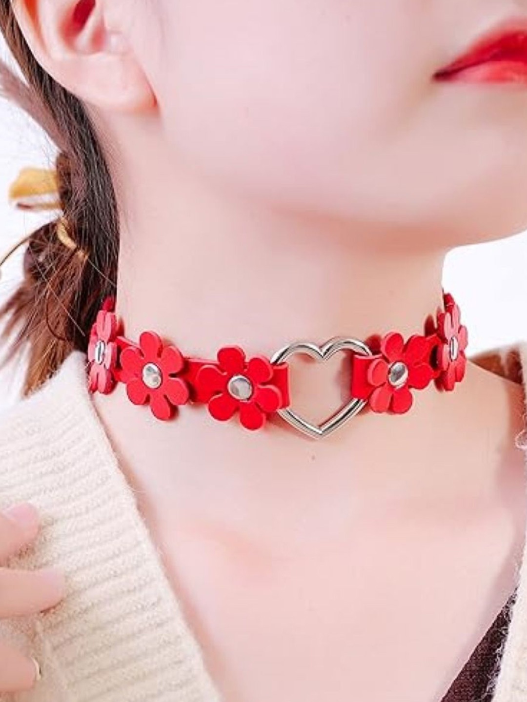 

EL REGALO Statement Synthetic Necklace, Red