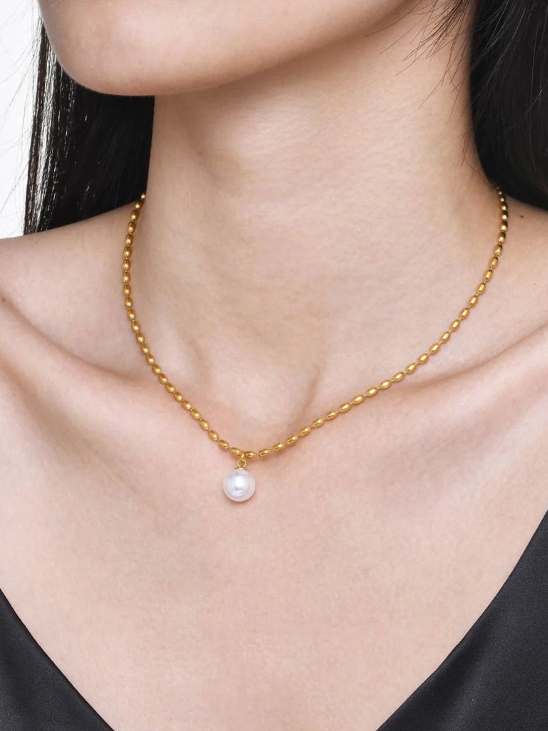 

EL REGALO Statement Design S-Hook Necklace, Gold