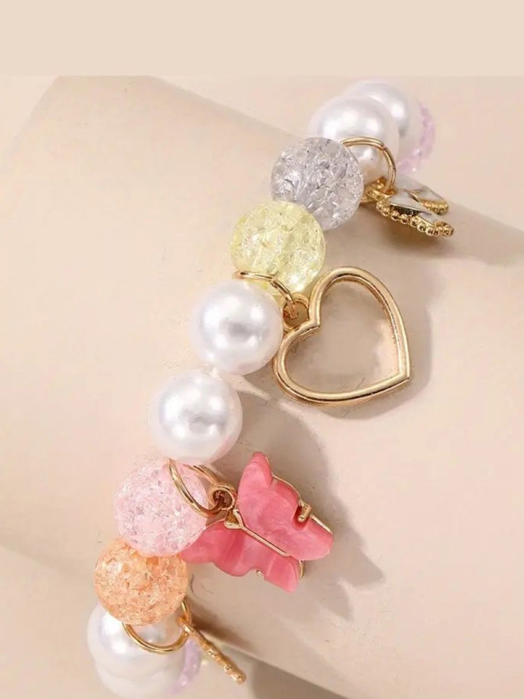 

EL REGALO Alloy Elasticated Bracelet, White