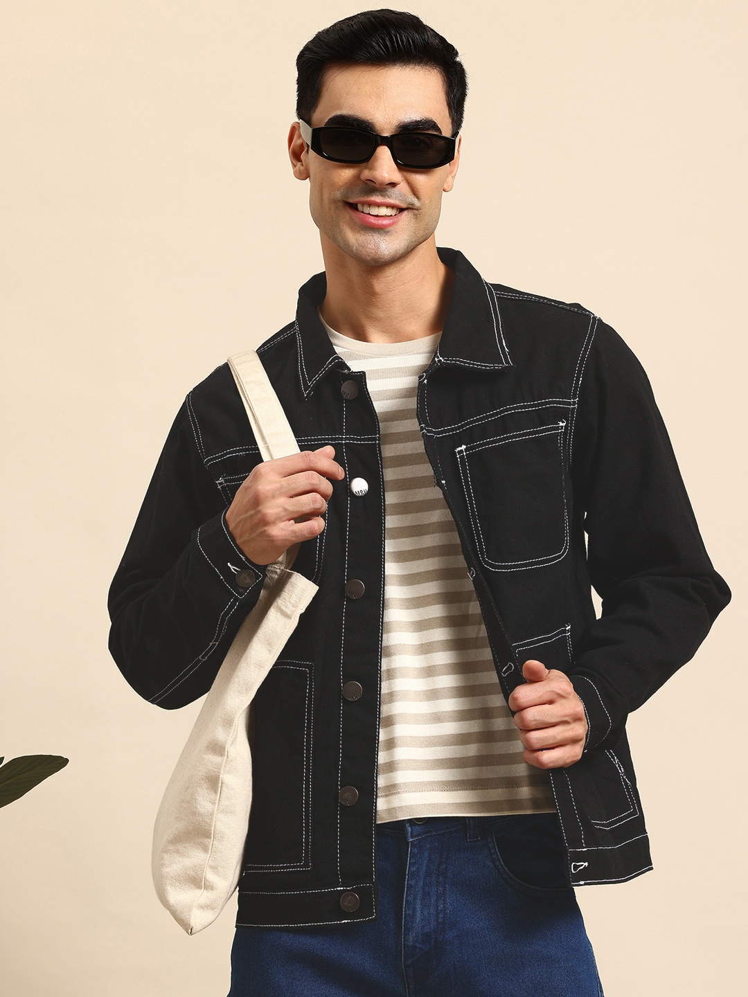 

Mast & Harbour Men No Denim Jacket, Black