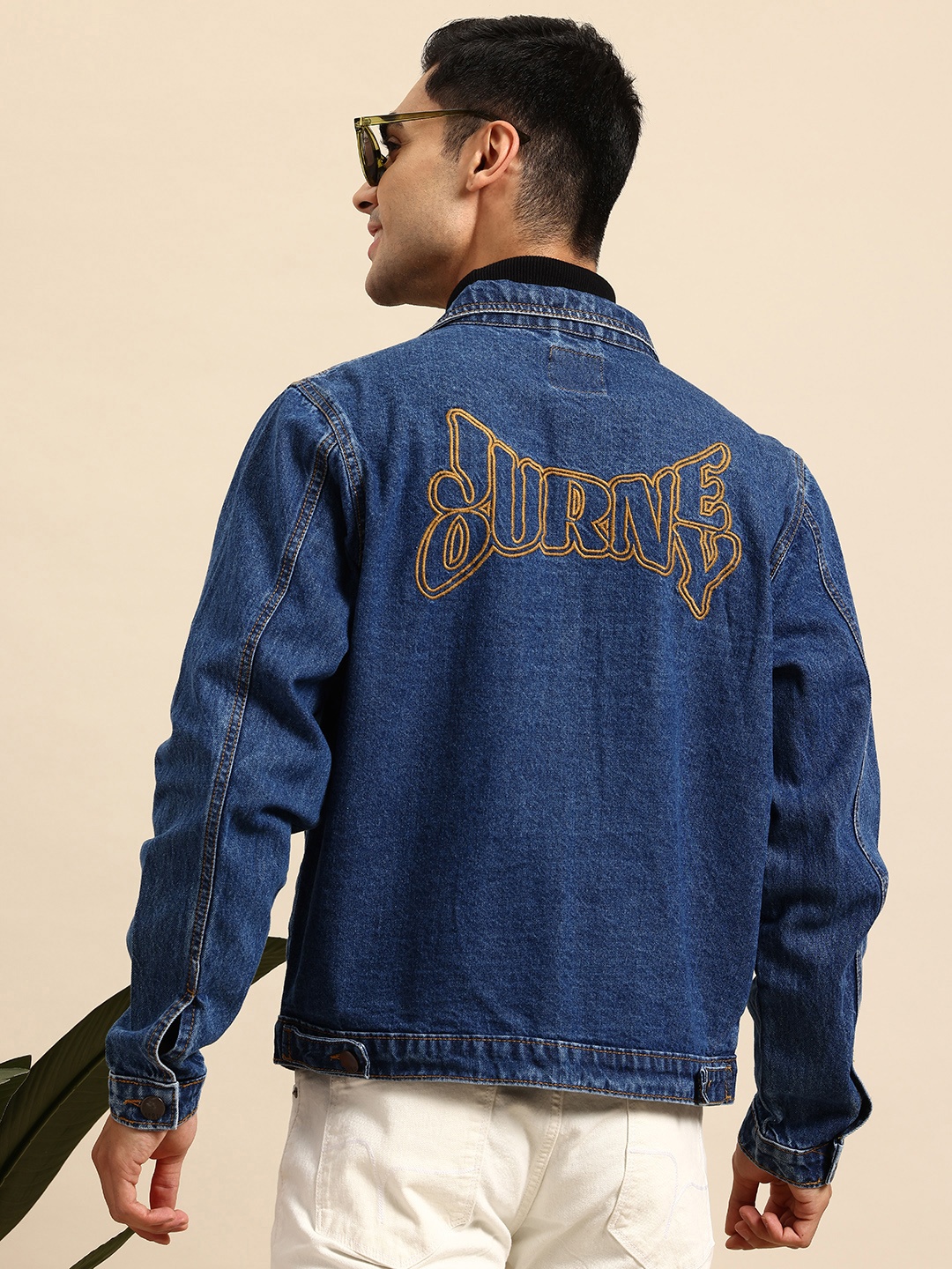 

Mast & Harbour Pure Cotton Denim Jacket, Navy blue
