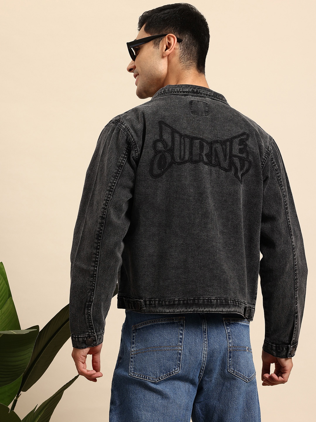 

Mast & Harbour Pure Cotton Denim Jacket, Charcoal