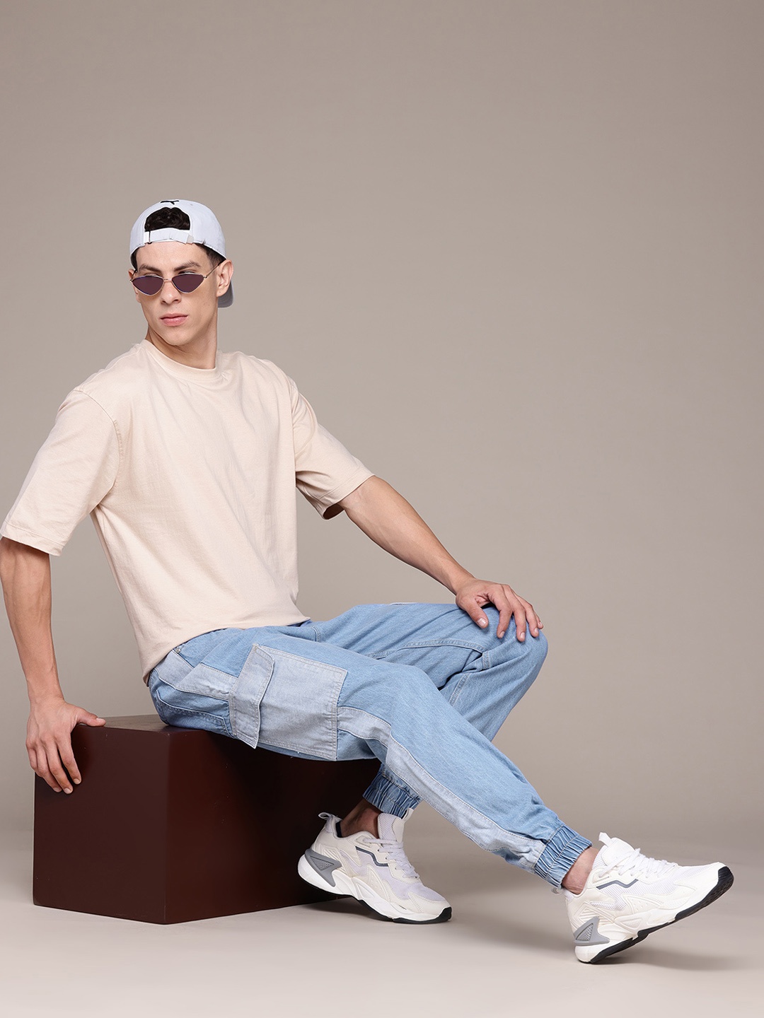 

The Roadster Lifestyle Co. Baggy Jogger Jeans, Blue