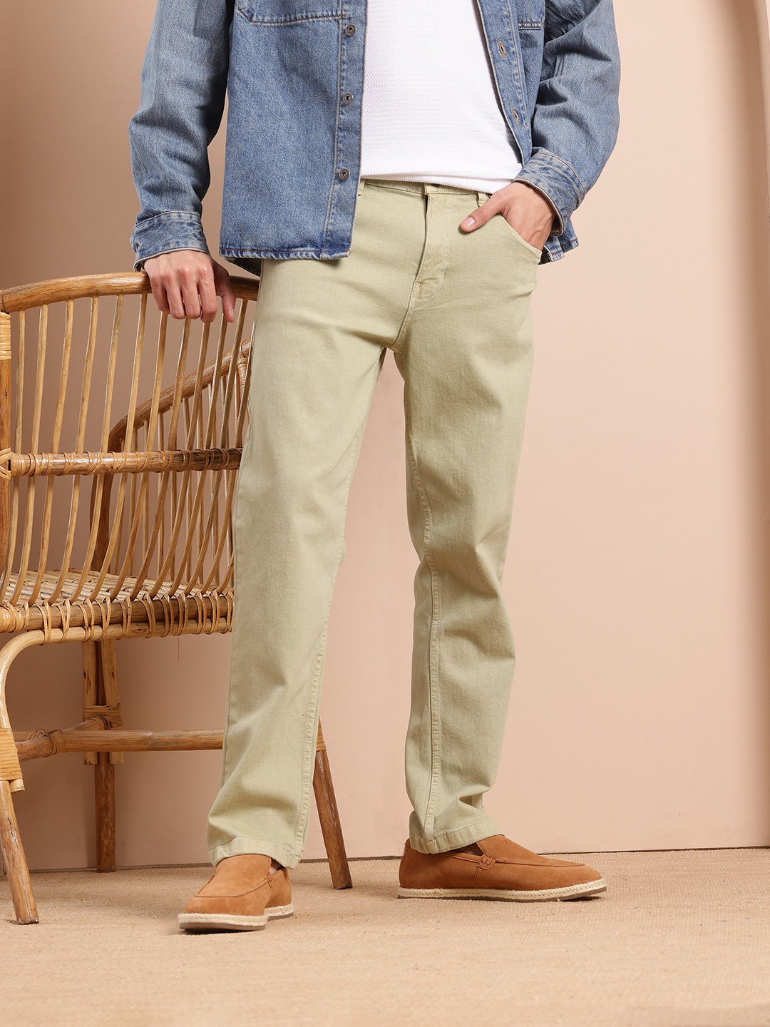

Mast & Harbour Men Relaxed Fit Mid-Rise Jeans, Green