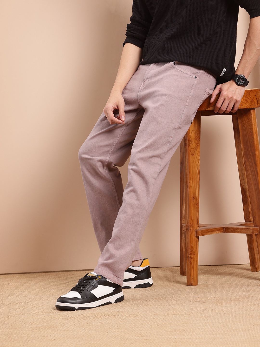 

Mast & Harbour Men Relaxed Fit Mid-Rise Jeans, Mauve