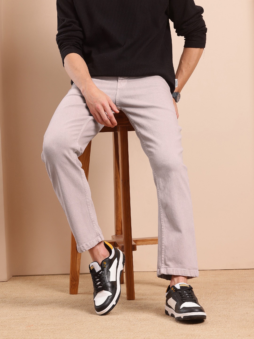 

Mast & Harbour Men Straight Fit Mid-Rise Jeans, Rose