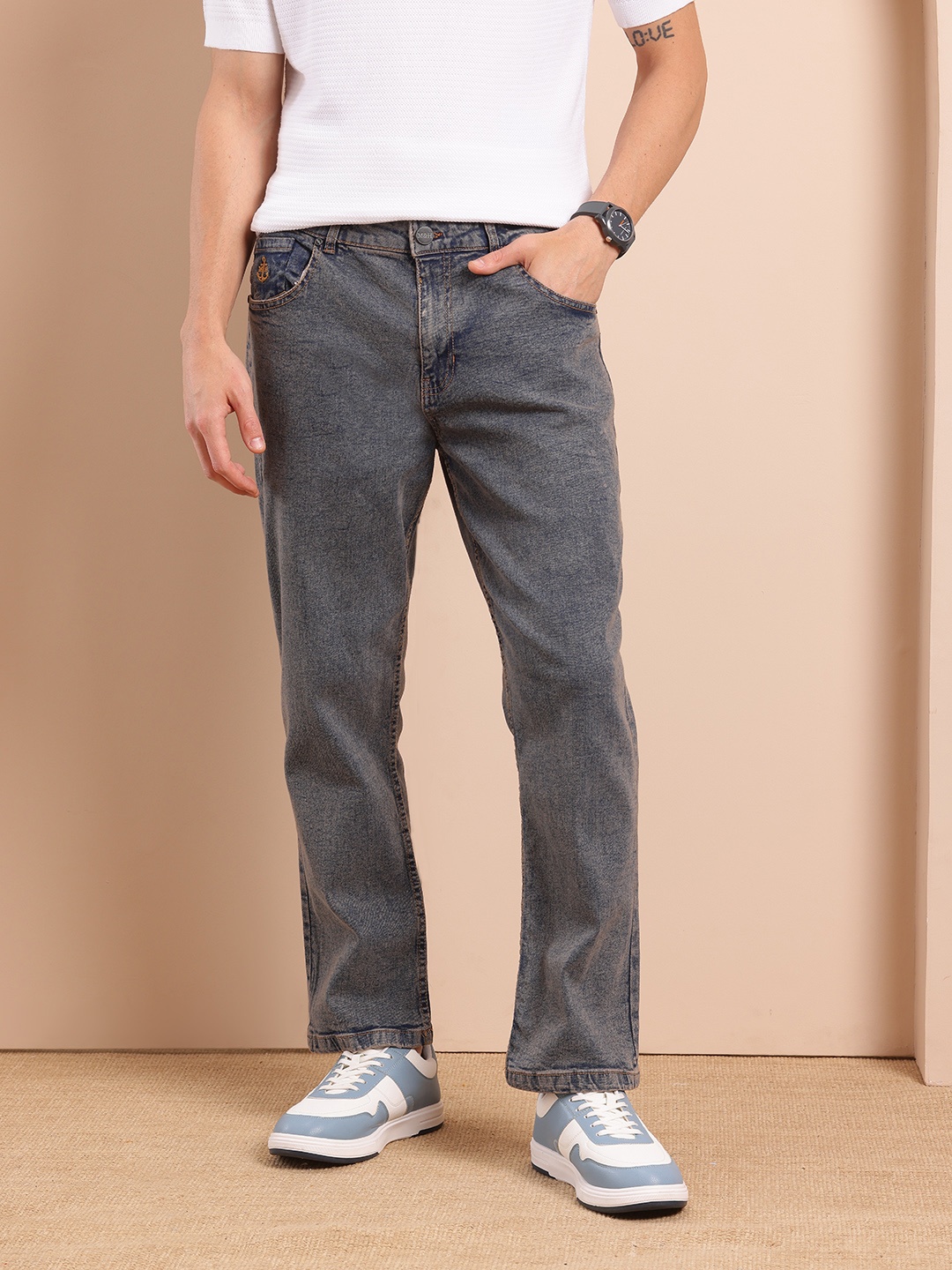 

Mast & Harbour Men Relaxed Fit Jeans, Blue