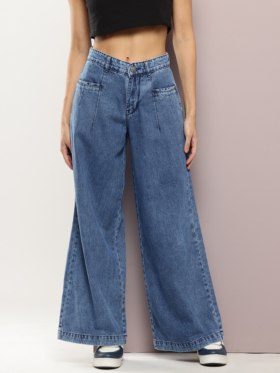 

Kook N Keech Women Flared Jeans, Blue