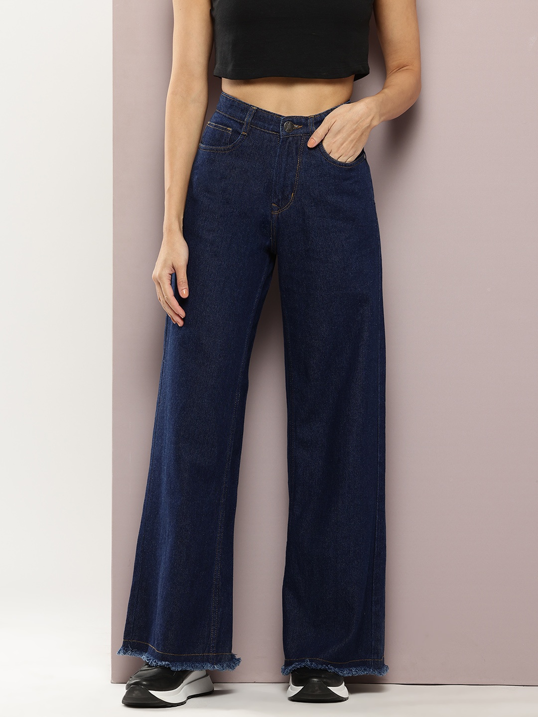 

Kook N Keech Women Stretchable Jeans, Navy blue