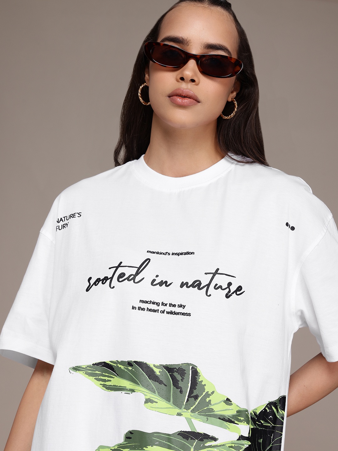 

The Roadster Lifestyle Co. Printed Oversized T-shirt, White