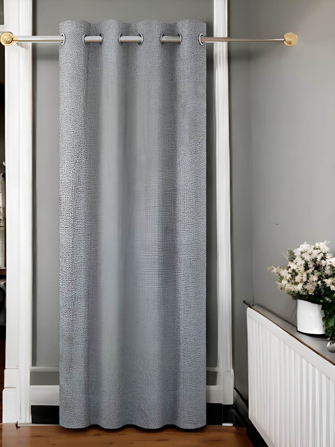 

CASA-NEST Grey Jute Cotton Door Curtain