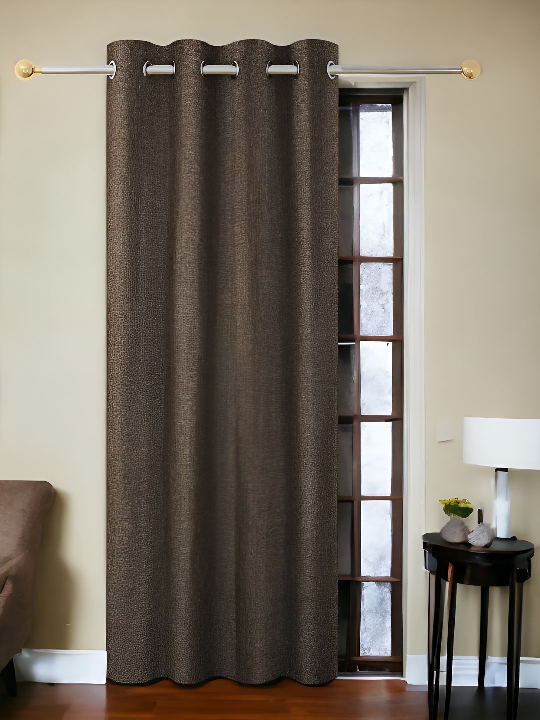 

CASA-NEST Coffee Brown Jute Cotton Door Curtain