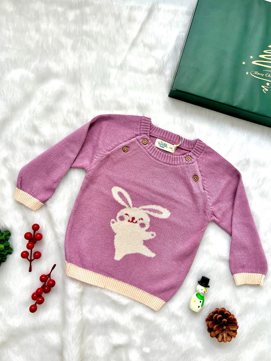 

A Toddler Thing Unisex Kids Printed Pullover Sweater, Lavender