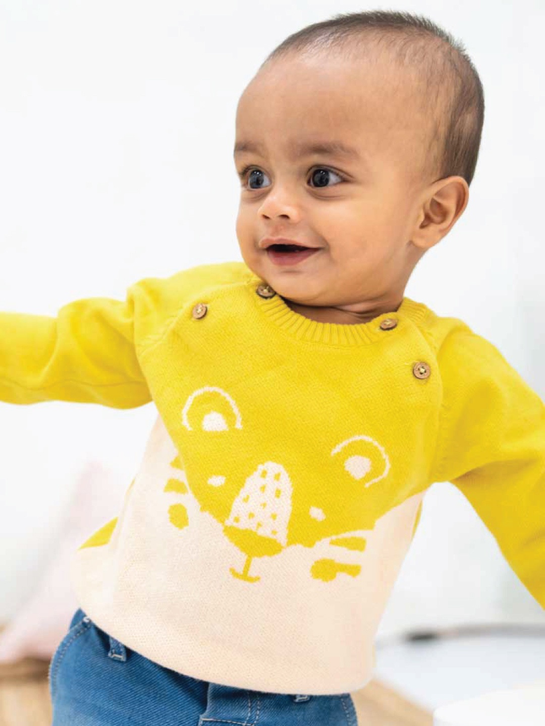 

A Toddler Thing Unisex Kids Printed Pullover Sweater, Yellow