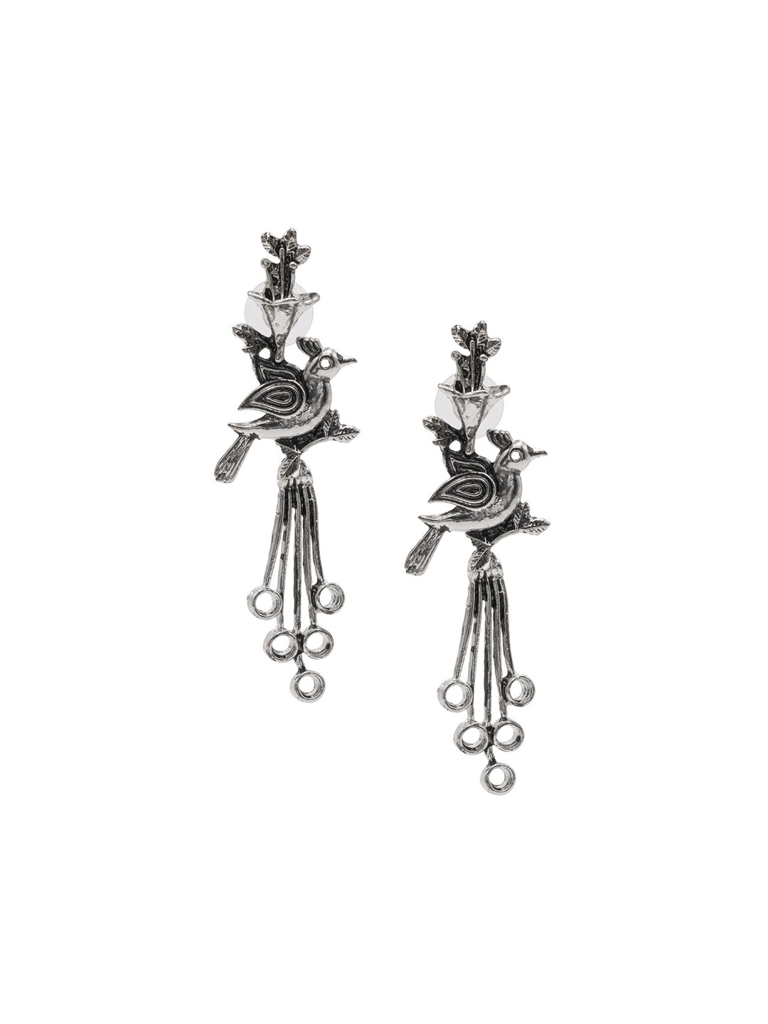 

Shining Jewel - By Shivansh Contemporary Drop Earrings, Silver