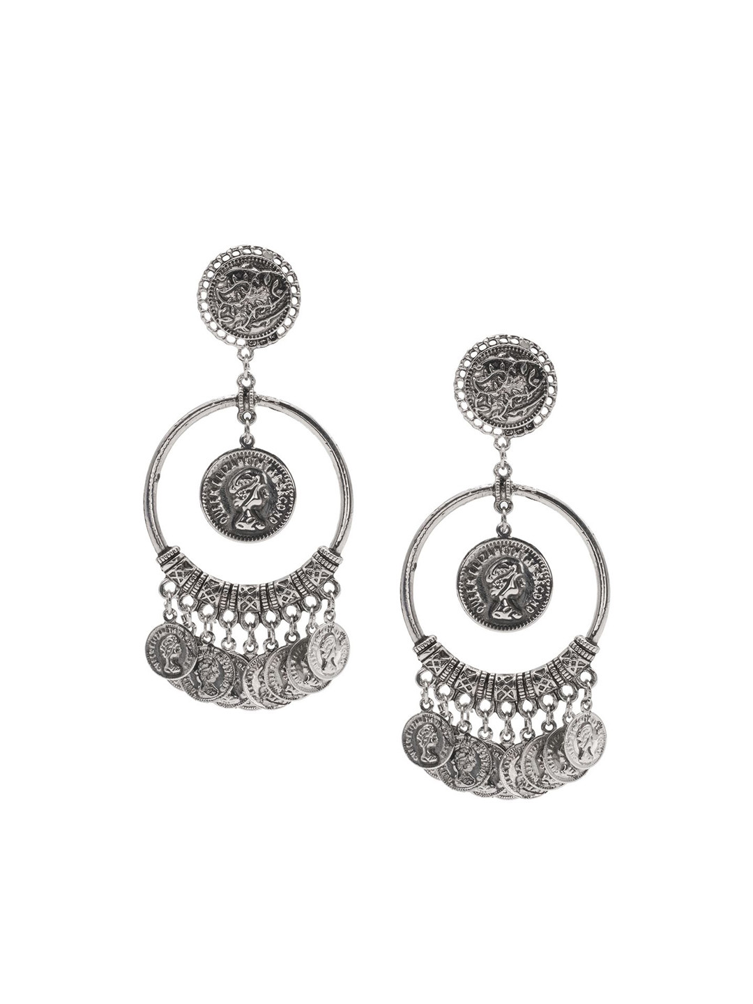 

Shining Jewel - By Shivansh Contemporary Drop Earrings, Silver