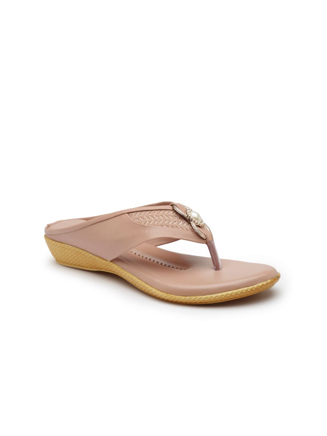 

AROOM Women T-Strap Flats, Pink