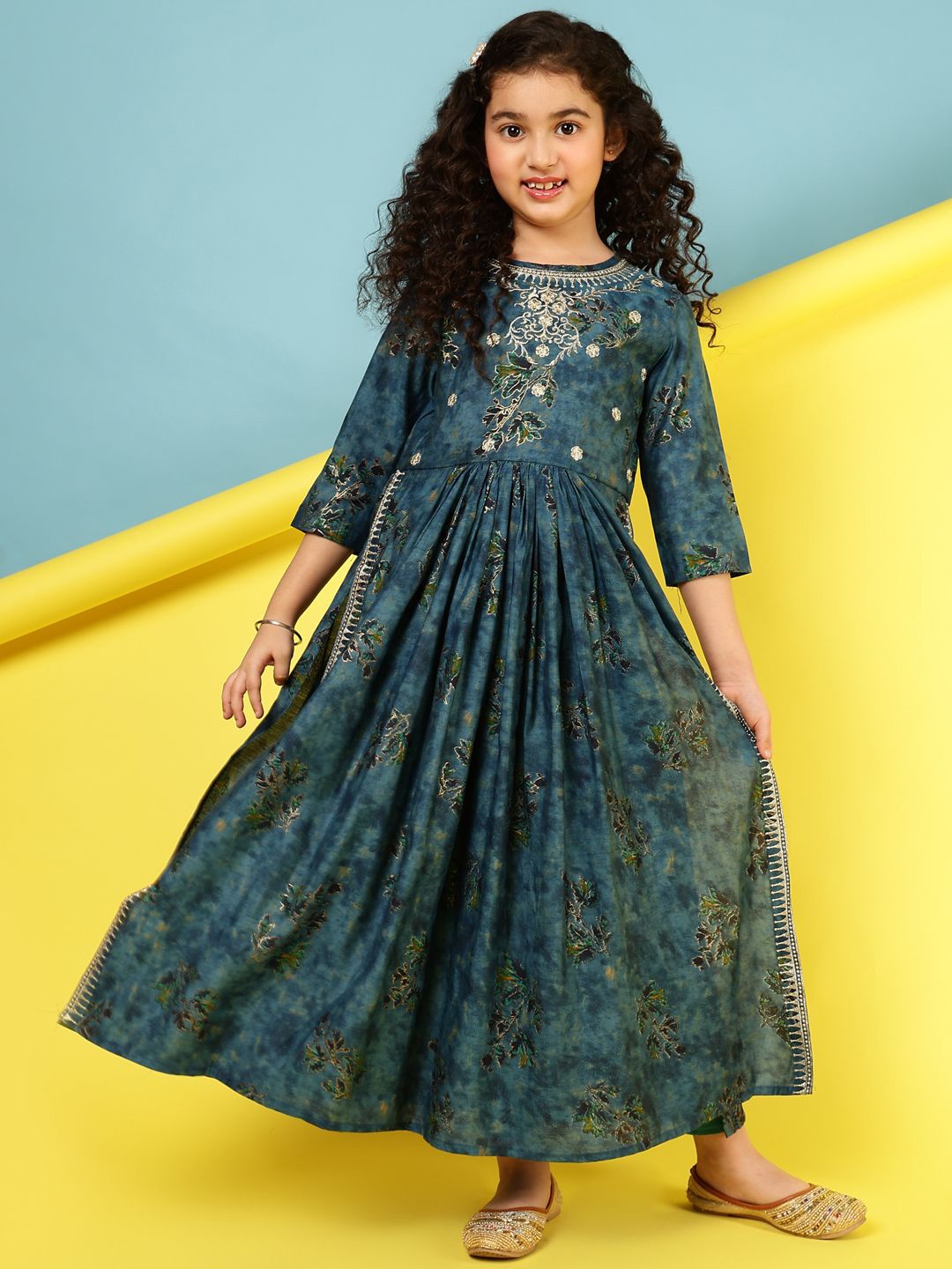 

BAESD Floral Print Maxi Dress, Blue
