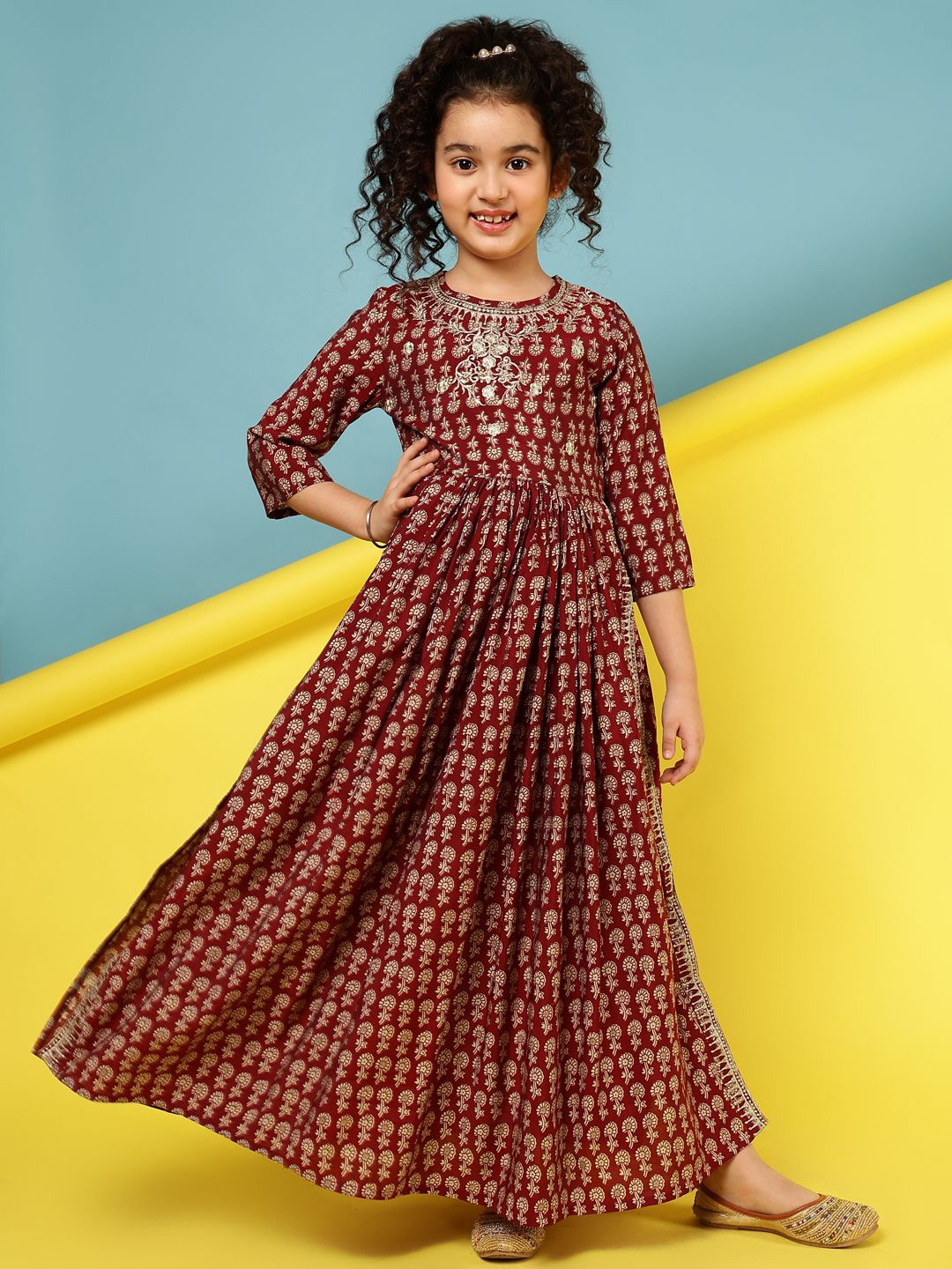 

BAESD Print Maxi Dress, Maroon