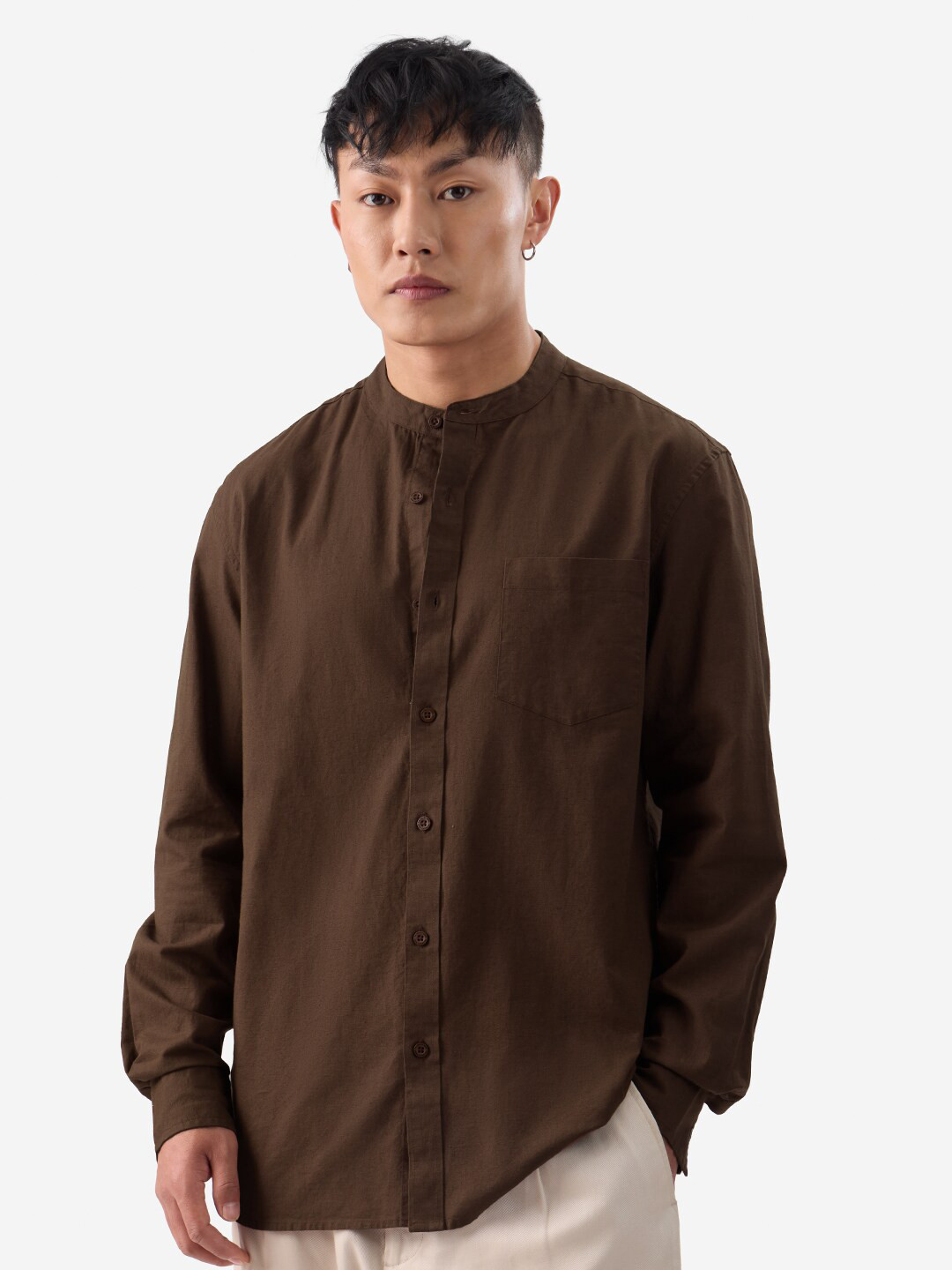 

The Souled Store Men Opaque Casual Shirt, Brown
