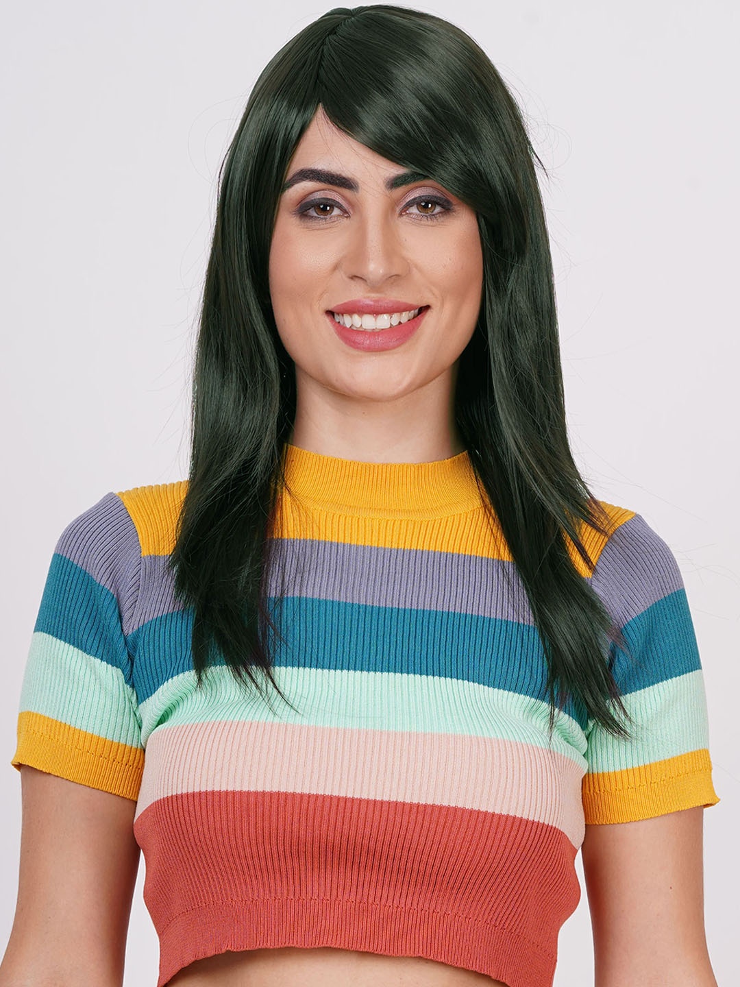 

CRIBE Shoulder Length Full Head Hair Wig - Natural Black