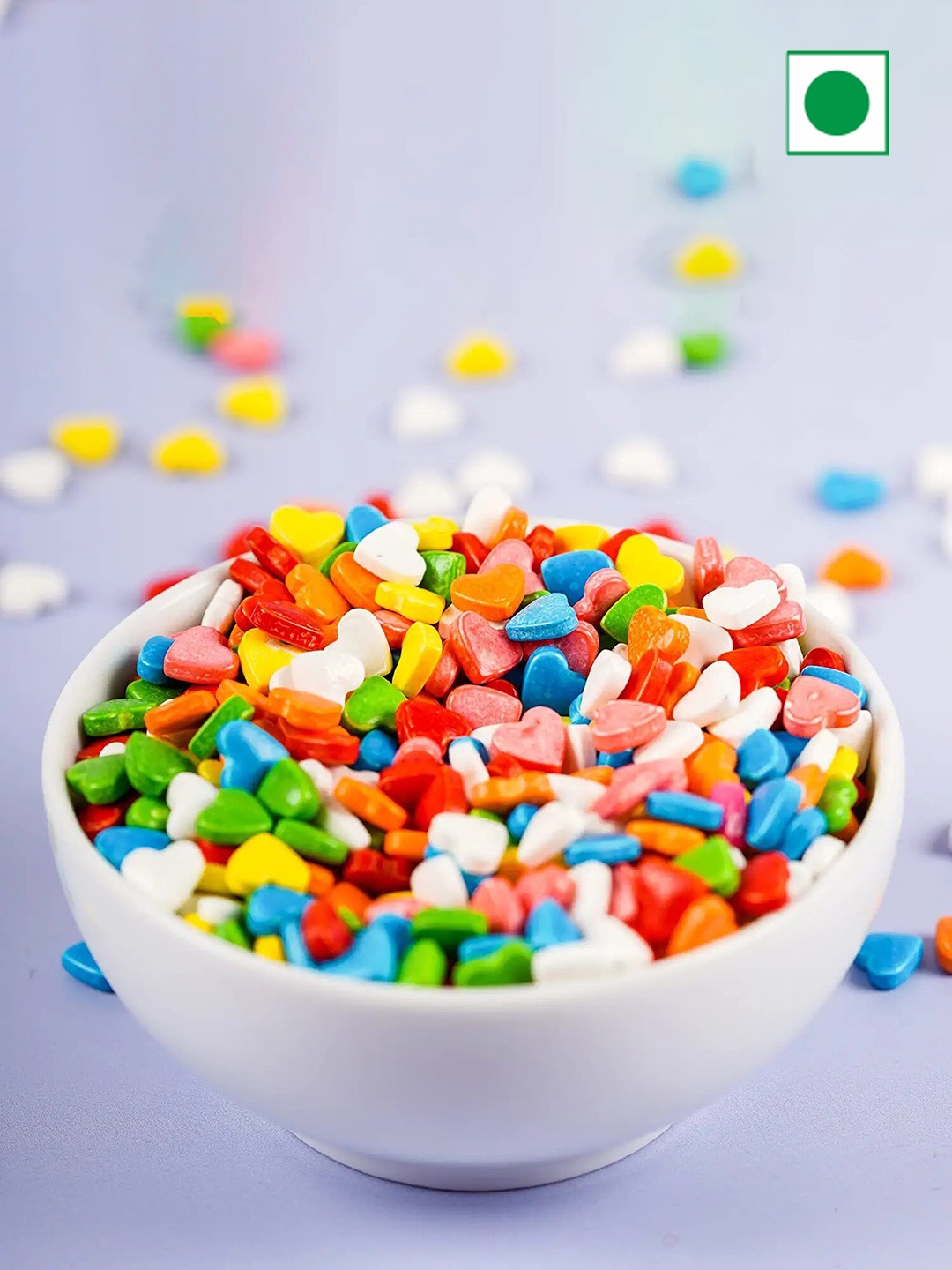 

URBAN PLATTER Rainbow Mini Heart Sprinkles - 150 g, Assorted