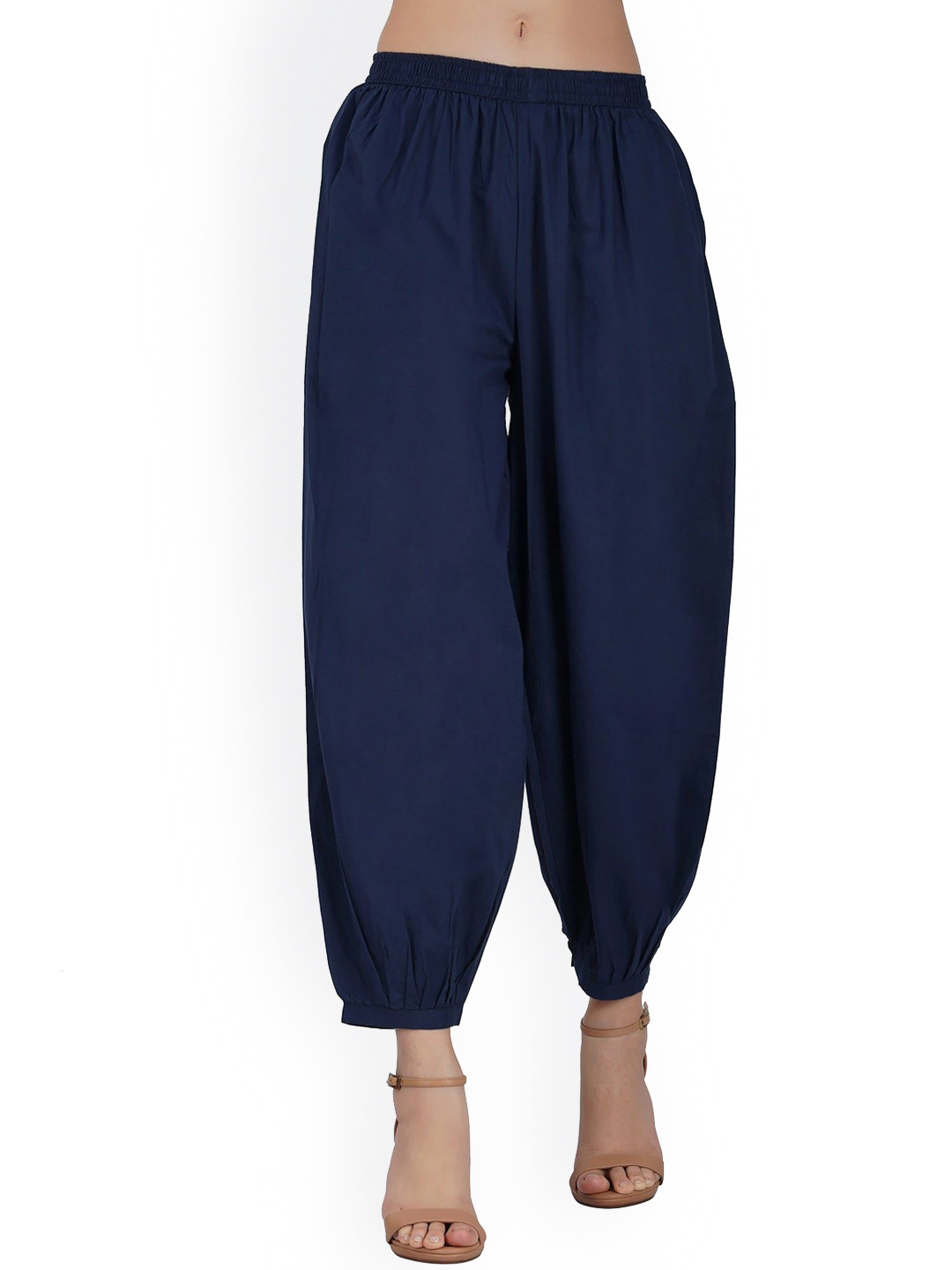 

KALINI Women Loose Fit Viscose Rayon Salwar, Navy blue