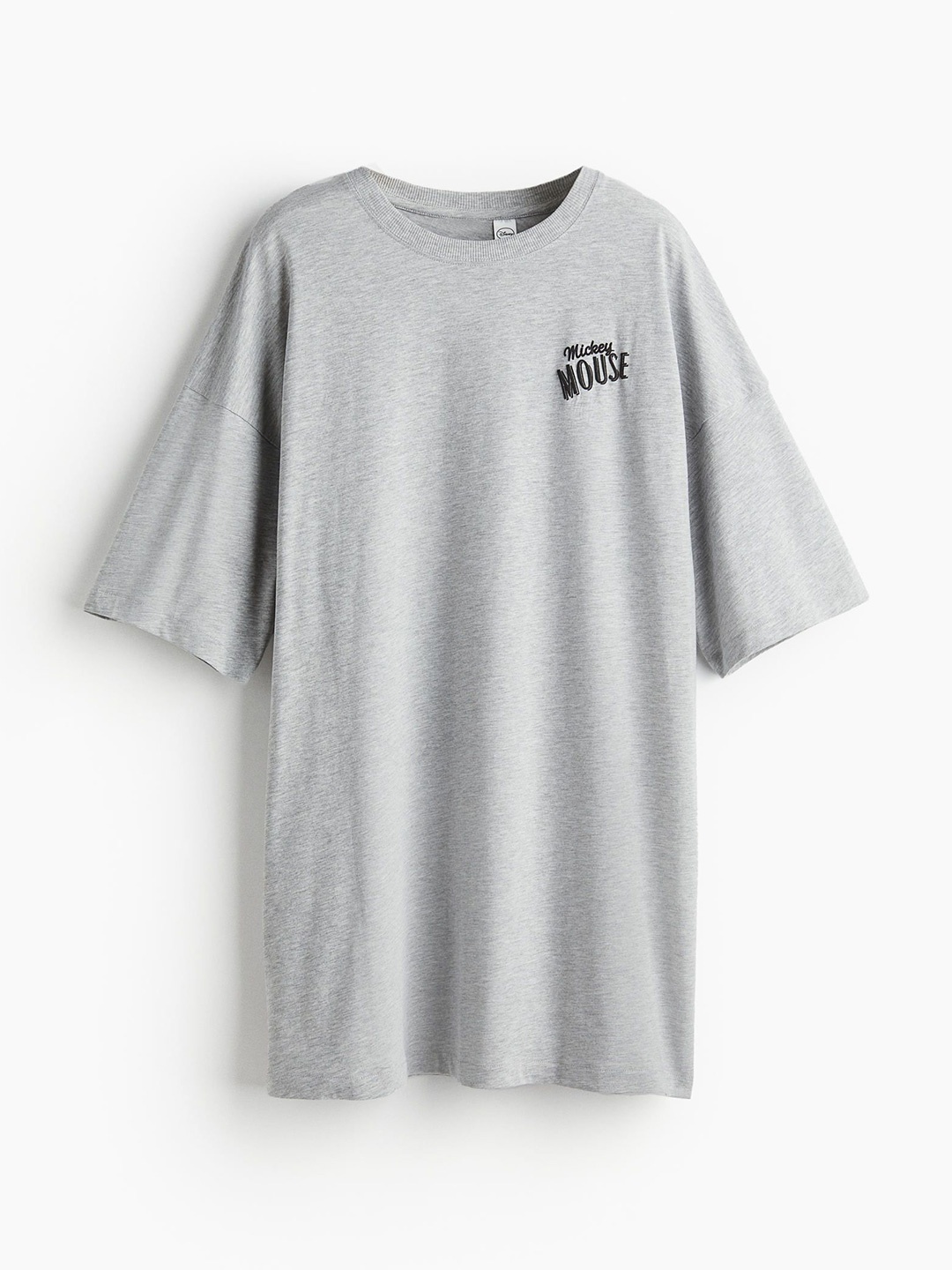 

H&M Women Printed Oversized Nightdress, Grey